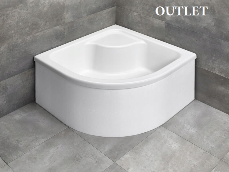 OUTLET Brodzik głęboki półokrągły Radaway Naxos A 80x80x41x26
