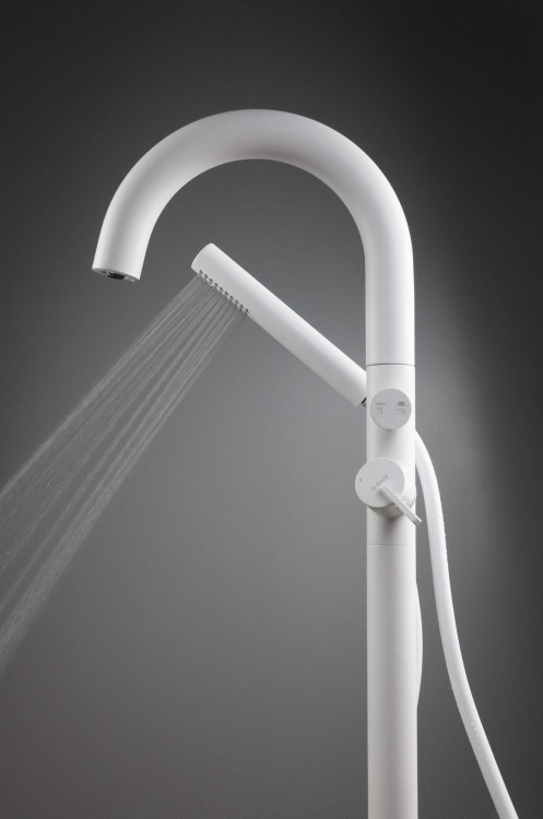 Bateria wannowa wolnostojąca bianco biała Silia Deante