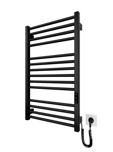 Grzejnik elektryczny suchy HF Derby 77x53 czarny mat Hygge Family