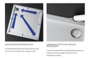 Brodzik kwadratowy SHARPER BLACK STONE 90x90 Schedpol Schedline, czarny