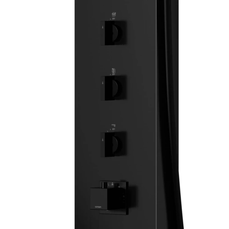 Panel prysznicowy corsan neo termostat czarna stal