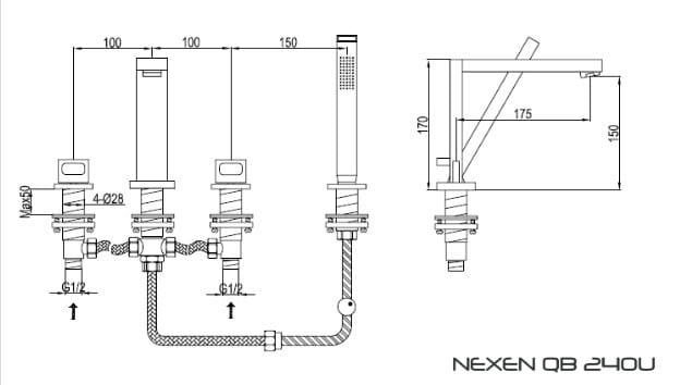 Bateria wannowa KOHLMAN Nexen QB240U