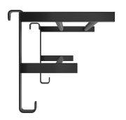 Półka grzejnikowa HF Sheffield 52x20,4 round czarny mat Hygge Family