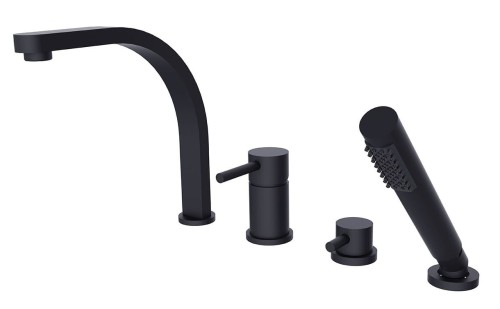 Bateria wannowa 4-otworowa Besco DECCO czarny matt