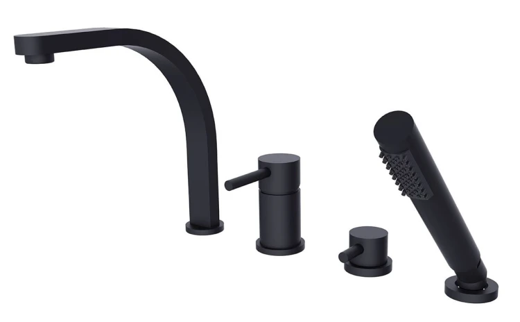 Bateria wannowa 4-otworowa Besco DECCO czarny matt