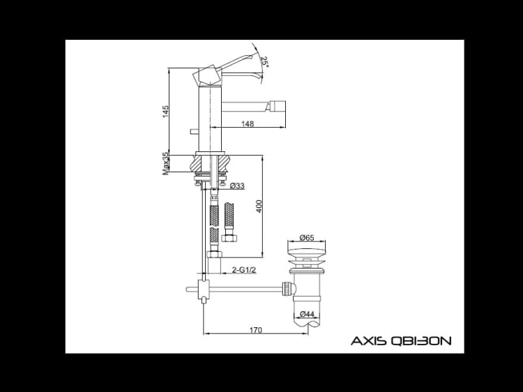 Bateria bidetowa KOHLMAN Axis QB130N