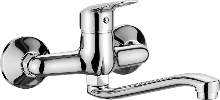 Bateria kuchenna ścienna chrom Boro Deante