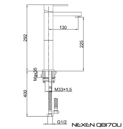 Bateria umywalkowa KOHLMAN Nexen QB170U