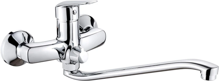 Boro Bateria umywalkowa ścienna z wydłużoną wylewką - podłączenie na wąż