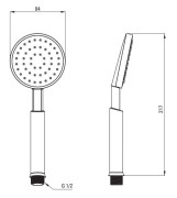 Zestaw prysznicowy podtynkowy Temisto Nero czarny Deante