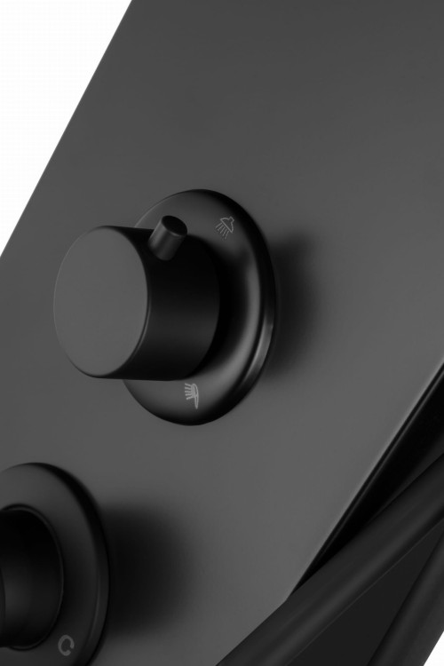 Panel prysznicowy corsan alto termostat czarny