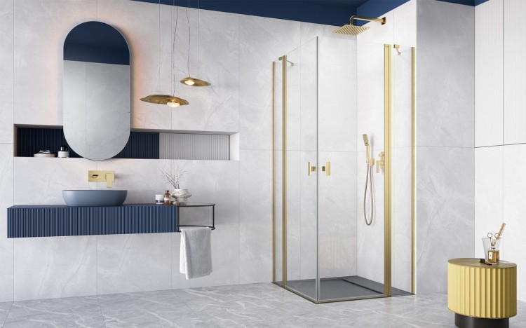 Kabina prysznicowa Radaway Nes Brushed Gold KDD II