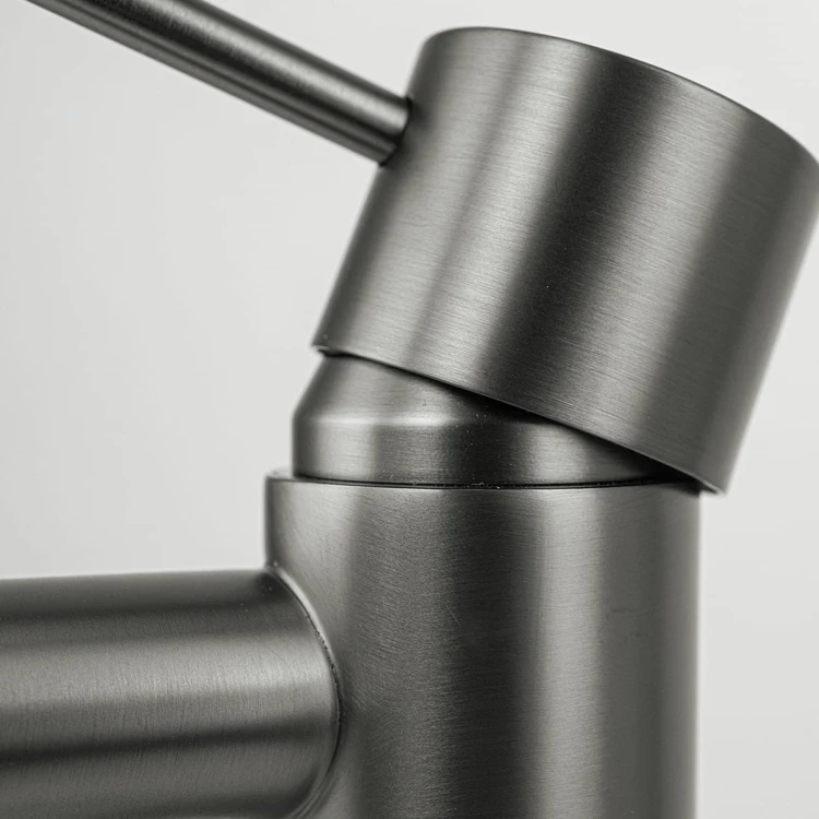 Bateria wannowa 3 otworowa corsan cmb7542gm lugo z wylewką i słuchawką prysznicową gunmetal