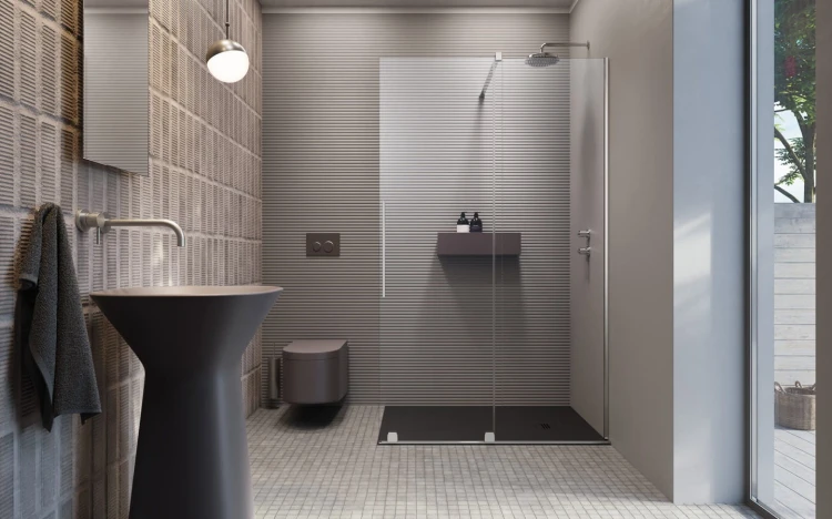 Kabina prysznicowa Furo Walk-in 100x200 Radaway prawa szkło przejrzyste