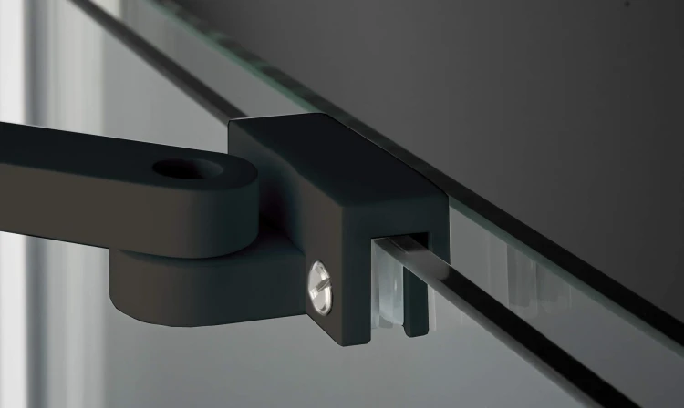 Ścianka prysznicowa walk-in 140x195 nero czarna Prizma Deante