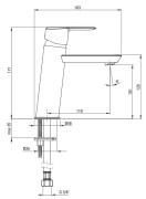 Bateria umywalkowa ECO-aerator 4.5 l/min Arnika Deante
