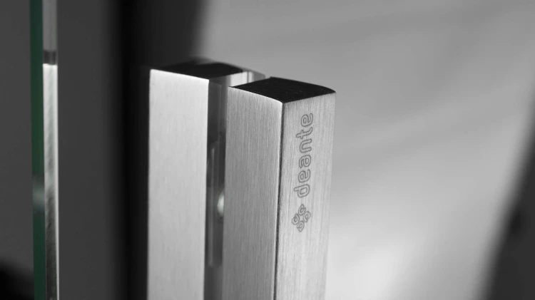 Ścianka prysznicowa walk-in 140x195 stal szczotkowana Prizma Deante