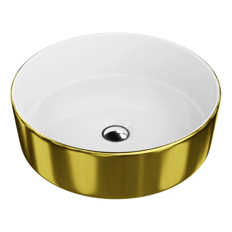 Umywalka nablatowa Merida Gold/White Lavita