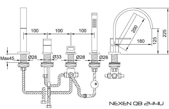 Bateria wannowa KOHLMAN Nexen-S SQB244U