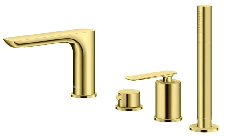 Bateria wannowa 4-otworowa Experience Gold KOHLMAN QB244EGD złota