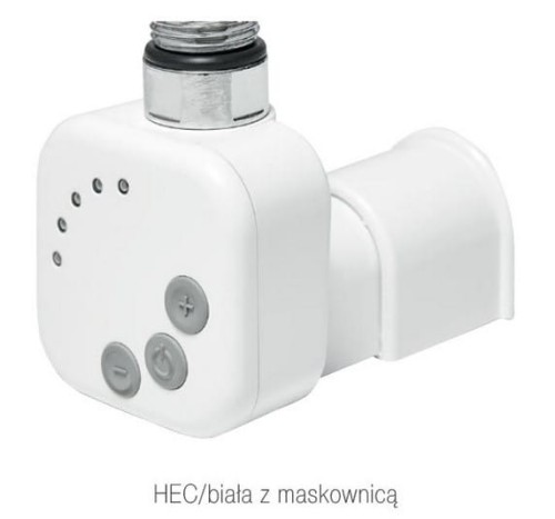 Grzałka elektryczna HEC biała połysk z maskownicą Radeco