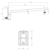 Deante Hiacynt Komplet z boxem podtynkowym natryskowy
