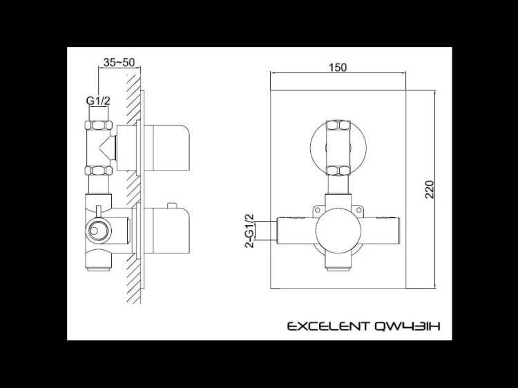 Bateria prysznicowa termostatyczna KOHLMAN Excelent QW431H