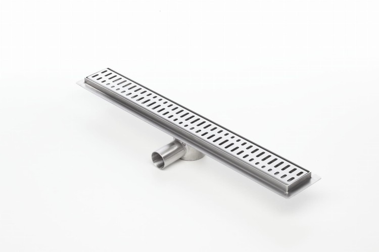 Odpływ liniowy z flanszą i metalowym syfonem Kesmet 60 cm z rusztem Wave In