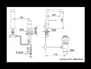 Bateria umywalkowa 2-otworowa KOHLMAN Excelent QB205H