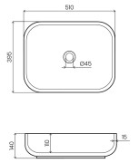 Umywalka kamienna nablatowa Galeras AD naturalnie biały marmur