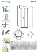 Kabina pięciokątna Radaway Nes Black PTD 90x100x200 przejrzysta