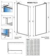 Kabina prysznicowa walk-in Radaway Modo F SL Brushed Copper II prawa