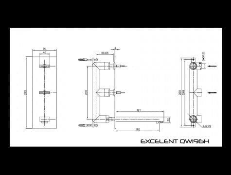 Bateria umywalkowa podtynkowa KOHLMAN Excelent QW196H