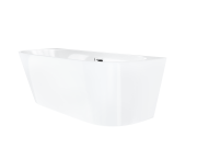 Wanna przyścienna wolnostojąca corsan mono 150 x 74 cm korek klik-klak chrom
