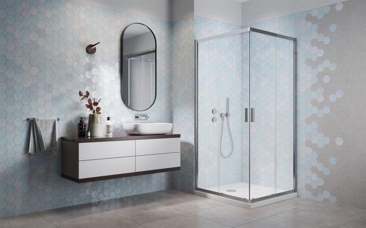 Kabina prysznicowa Radaway Alienta D 80x90x190 przejrzysta