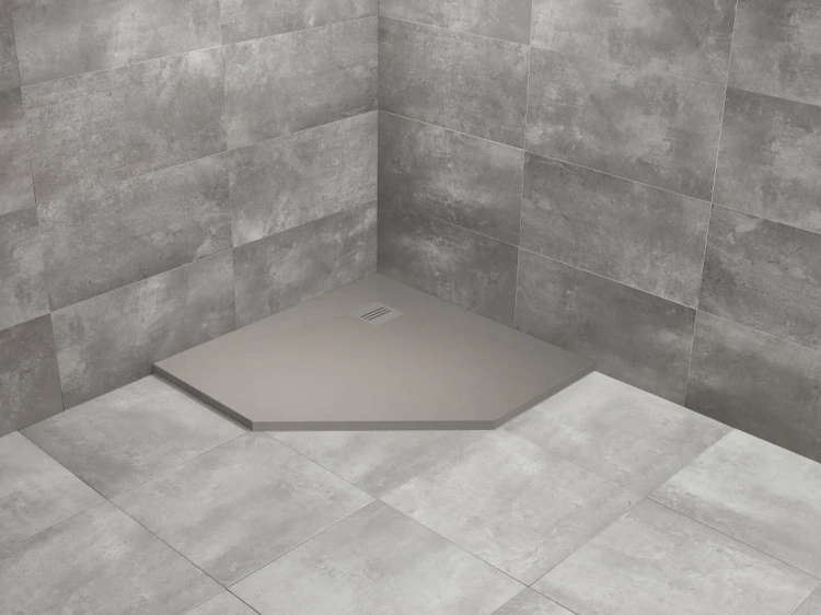 Brodzik pięciokątny Kyntos PT 80x80 cementowy Radaway