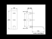 Bateria umywalkowa podtynkowa KOHLMAN Axis QW196N