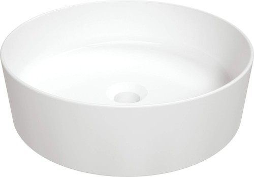Umywalka ceramiczna nablatowa Round Deante biała