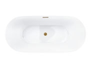 Wanna wolnostojąca corsan olvena 170 korek klik-klak szczotkowane złoto