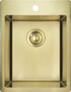 Zlewozmywak stalowy 1-kom złoty szczotkowany Olfato Precious Deante