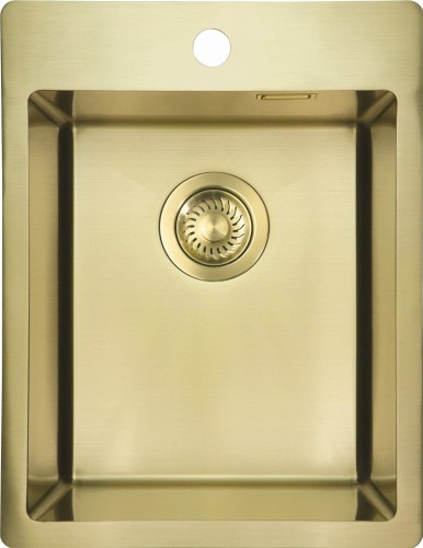 Zlewozmywak stalowy 1-kom złoty szczotkowany Olfato Precious Deante