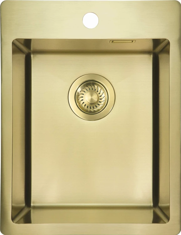 Zlewozmywak stalowy 1-kom złoty szczotkowany Olfato Precious Deante