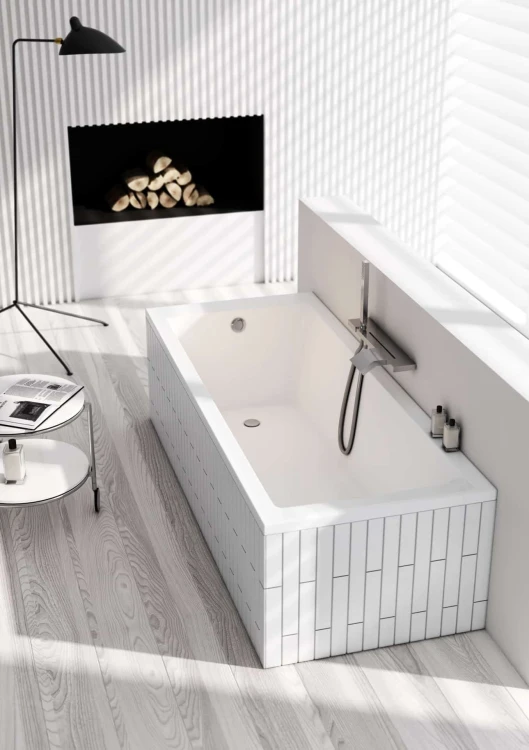 Wanna prostokątna z nośnikiem MILOS SET 140x70cm. Schedpol