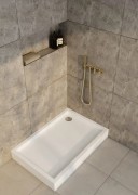 Brodzik prostokątny FAVORY PLUS 90x100 Schedpol Schedline, biały + syfon