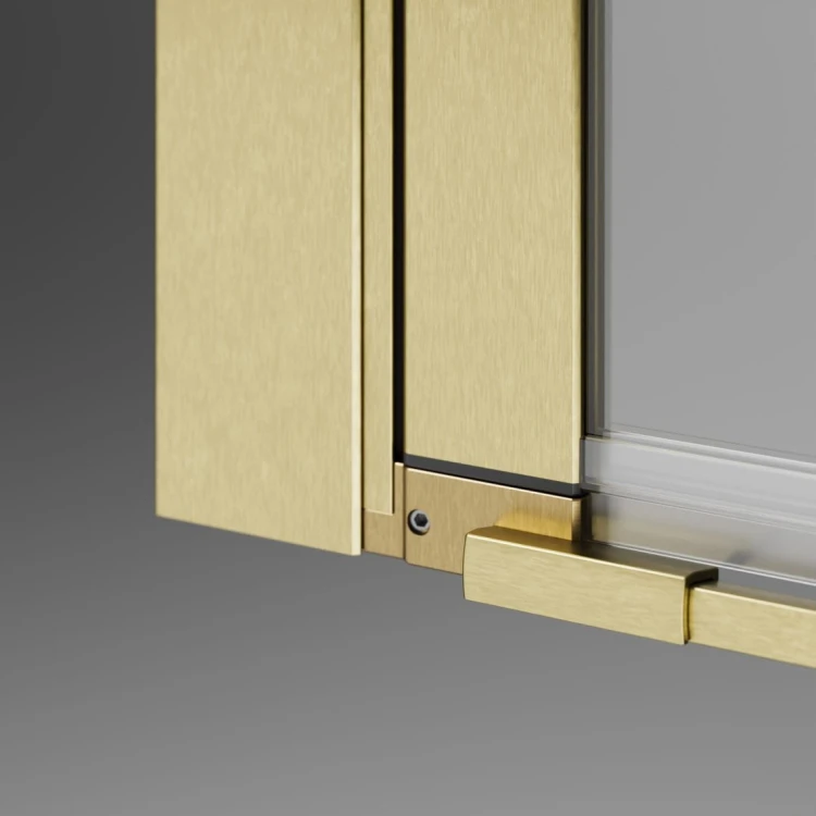 Drzwi prysznicowe Radaway Nes Brushed Gold DWJ II prawe