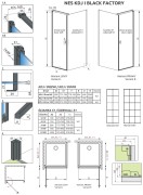 Kabina Radaway Nes Black KDJ I Factory 90x90x200 prawa