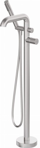 Bateria wannowa wolnostojąca stal szczotkowana Silia Hexa Deante