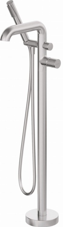 Bateria wannowa wolnostojąca stal szczotkowana Silia Hexa Deante