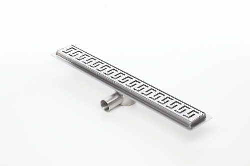 Odpływ liniowy z flanszą i metalowym syfonem Kesmet 100 cm z rusztem Greek