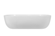 Umywalka nablatowa mono prostokątna 460x320x140 mm z korkiem białym